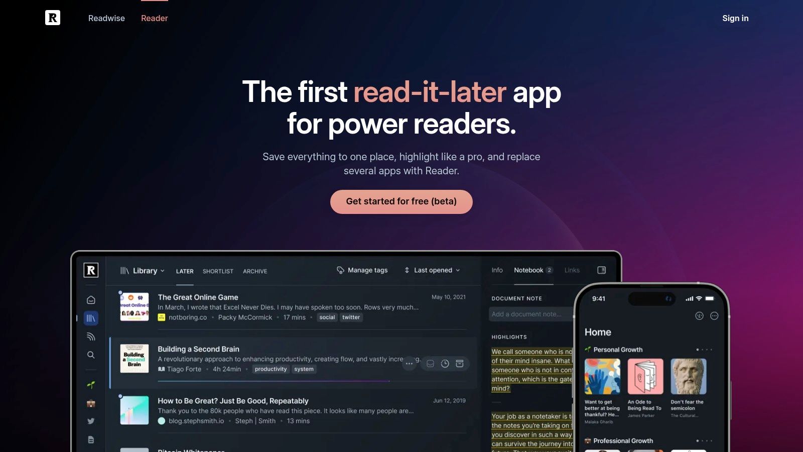 Readwise Reader