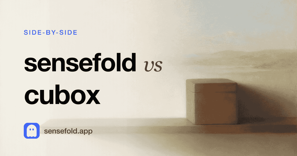 Sensefold vs Cubox — built-in AI vs the AI you already use