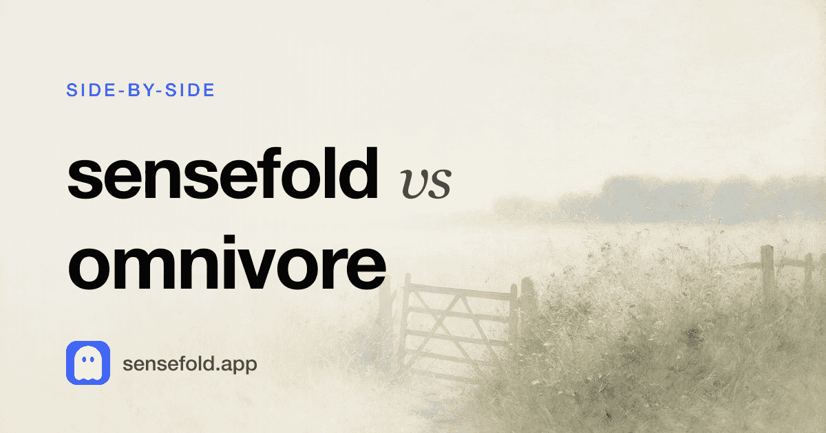 Sensefold vs Omnivore — after the hosted service closed
