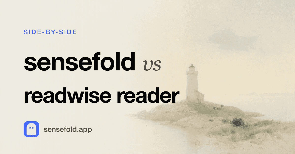 Sensefold vs Readwise Reader — two MCP libraries, compared